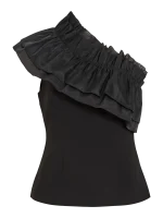 VILA <BR><BR> VIRAE ONE SHOULDER TOP METEORITE