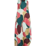 VILA <BR><BR> VISALMIRA KAI ONE-SHOULDER MIDI DRESS HOLLY BERRY