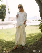 MAÏTTÈ  PANTALONA VERDE AGUA - TAM U - Image 4