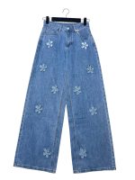 ELLA BY TAM <BR><BR> JEANS FLORES BORDADAS
