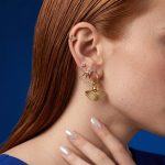 ELLA BY TAM <BR><BR>CONJUNTO BRINCOS LEQUE - BANHO OURO DOURADO