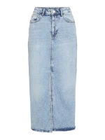 VILA <BR><BR> VIJAF HW MIDI DENIM SKIRT LIGHT BLUE DENIM | MEDIUM BLUE DENIM - Image 9