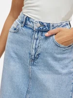 VILA <BR><BR> VIJAF HW MIDI DENIM SKIRT LIGHT BLUE DENIM | MEDIUM BLUE DENIM - Image 6
