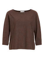 VILA <BR><BR>VIMALU BOATNECK SLEEVE KNIT COFFEE BEAN