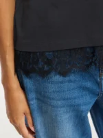 VILA  <BR><BR>VINORA LACE T-SHIRT BLACK BEAUTY | BRIGHT WHITE | COFFEE BEAN - Image 9