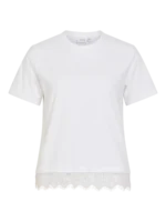 VILA  <BR><BR>VINORA LACE T-SHIRT BLACK BEAUTY | BRIGHT WHITE | COFFEE BEAN - Image 8