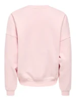 JDY <BR><BR> JDYMESA SWEAT "PARIS AVEC AMOUR" RED | CHALK PINK - Image 7