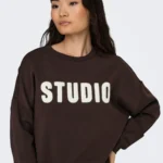 ONLY <BR><BR>ONLSWEAT CREW STATE COFFEE BEAN