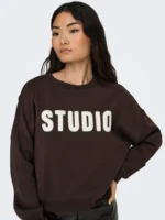 ONLY <BR><BR>ONLSWEAT CREW STATE COFFEE BEAN