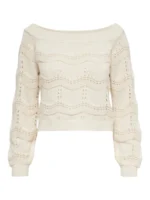 ONLY <BR><BR>ONLVILDA PULLOVER KNT EGGNOG MELANGE - Image 5