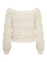 ONLY <BR><BR>ONLVILDA PULLOVER KNT EGGNOG MELANGE - Image 4