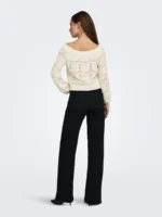 ONLY <BR><BR>ONLVILDA PULLOVER KNT EGGNOG MELANGE - Image 2