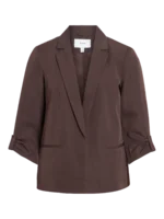 VILA <BR><BR>VINICE LOOSE BLAZER COFFEE BEAN | NUTHATCH - Image 8
