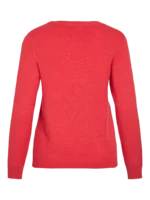 VILA <BR><BR> PULLOVER VIRIL O-NECK - BLACK | WHITE | COFFEE BEAN | HIBISCUS - Image 15