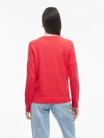 VILA <BR><BR> PULLOVER VIRIL O-NECK - BLACK | WHITE | COFFEE BEAN | HIBISCUS - Image 17