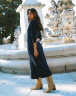 MAÏTTÈ <BR><BR> VESTIDO COMPRIDO AZUL MARINHO - TAM U - Image 2