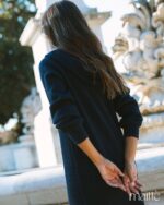 MAÏTTÈ <BR><BR> VESTIDO COMPRIDO AZUL MARINHO - TAM U - Image 5