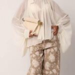 ELLA BY TAM <BR><BR>MOCHY BY ELLA BLOUSE PUFF SLEEVES YELLOW