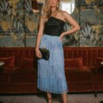 ELLA BY TAM <BR><BR> FRINGE SKIRT BLUE