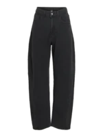 VILA <BR><BR>VIBROOKE RW BARREL JEANS JAF MEDIUM BLUE | BLACK - Image 4