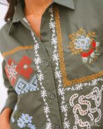 MAÏTTÈ <BR><BR> CAMISA VERDE - TAM U - Image 3